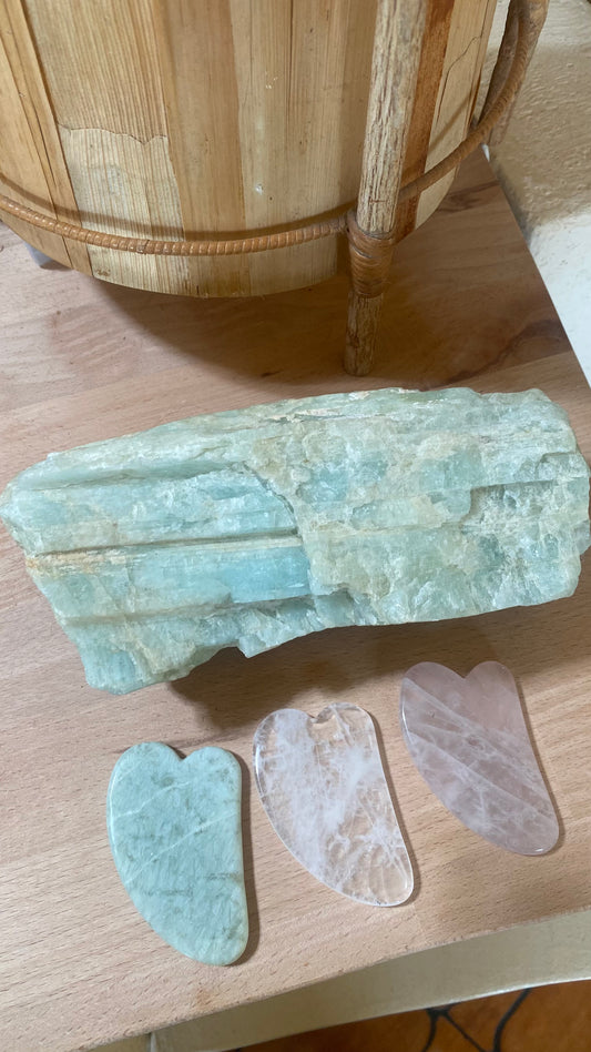 Gua Sha Gift Box | Rose Quartz, Clear Quartz & Aventurine | Set of 3