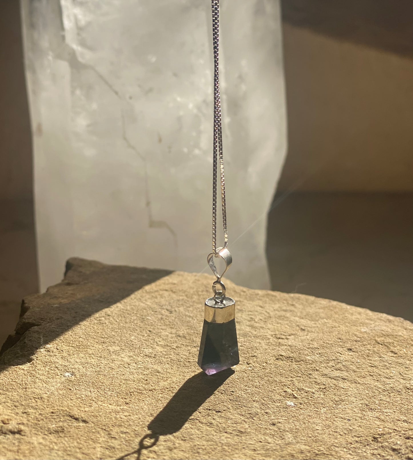 The Dusk | Indigo Watermelon Tourmaline Pendant | Natural Gemstone | Sterling Silver | Handmade in Provence