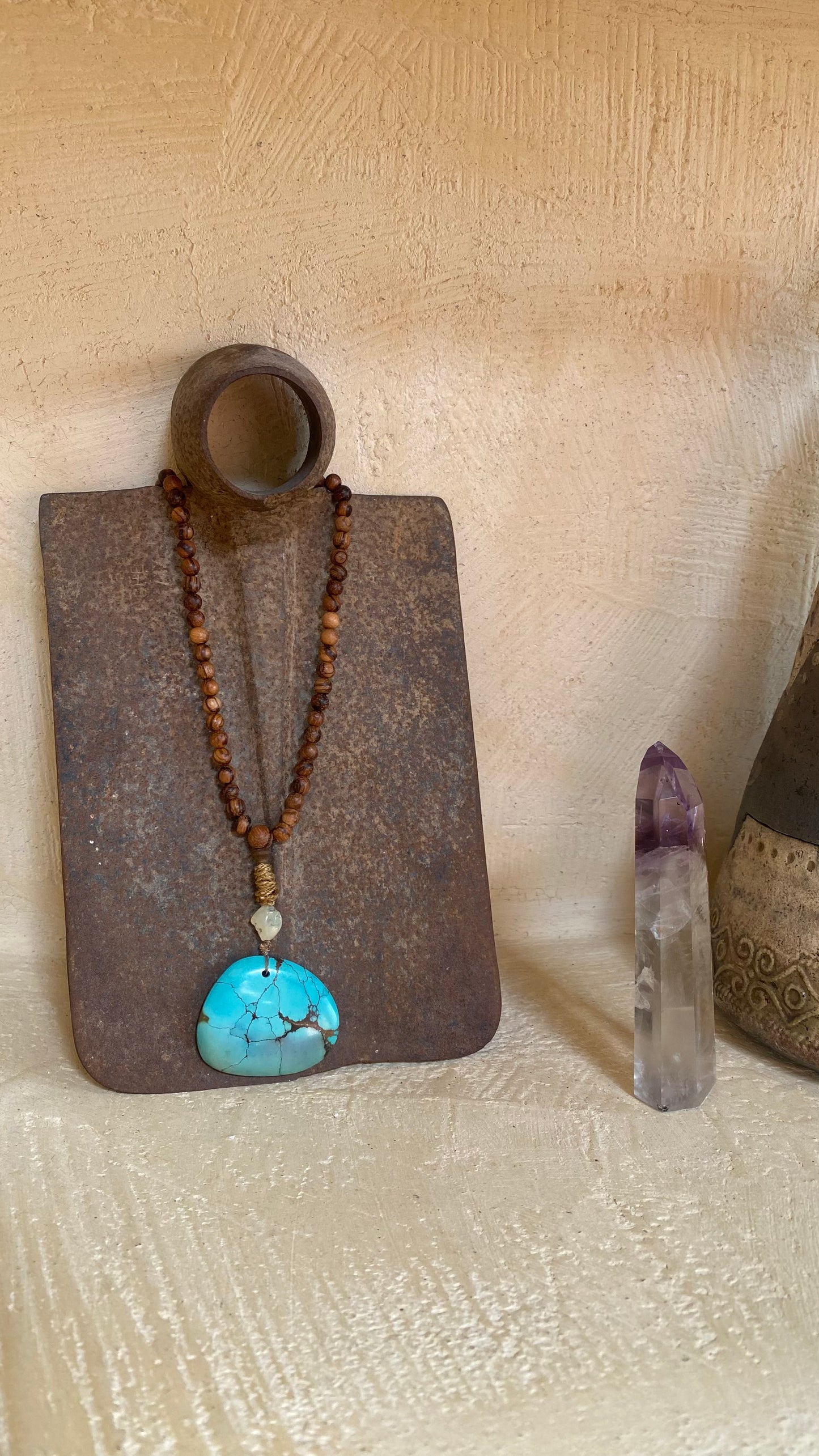 Turquoise &Opal| Mala Necklace | Natural Gemstone Handmade Provence