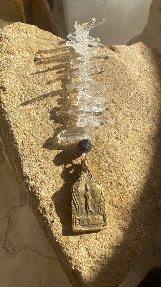 Garnet Buddha Sun Catcher