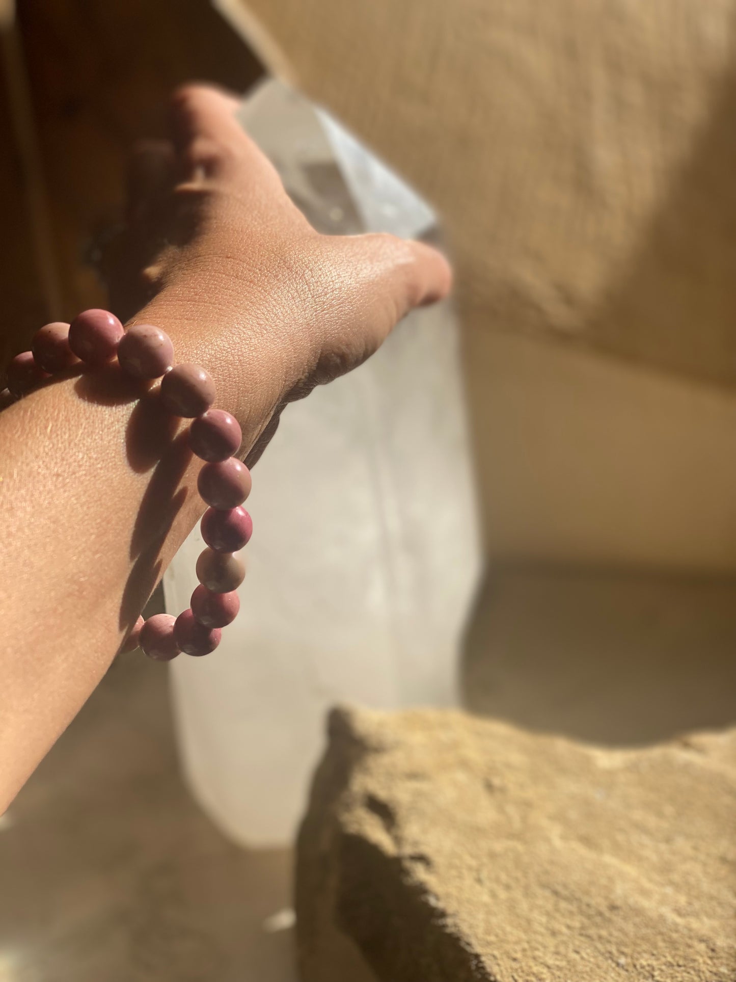 Pink Petrified Wood Bracelet