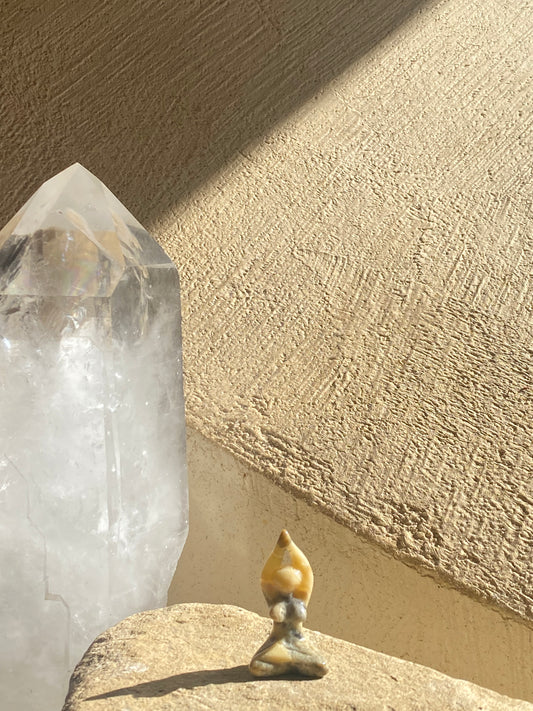 Yogi Goddess Agate Carving