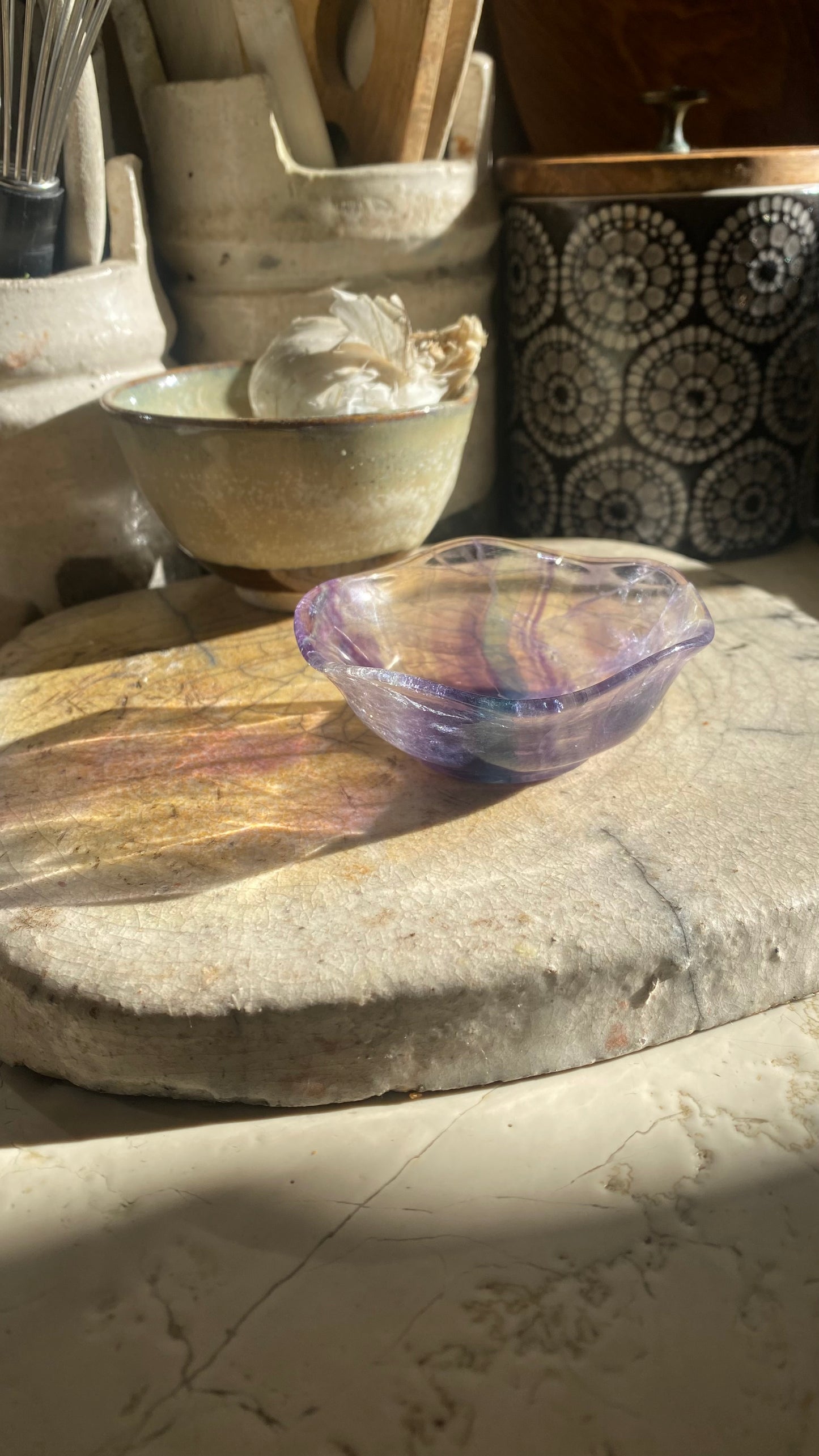 Fluorite Stone Bowl