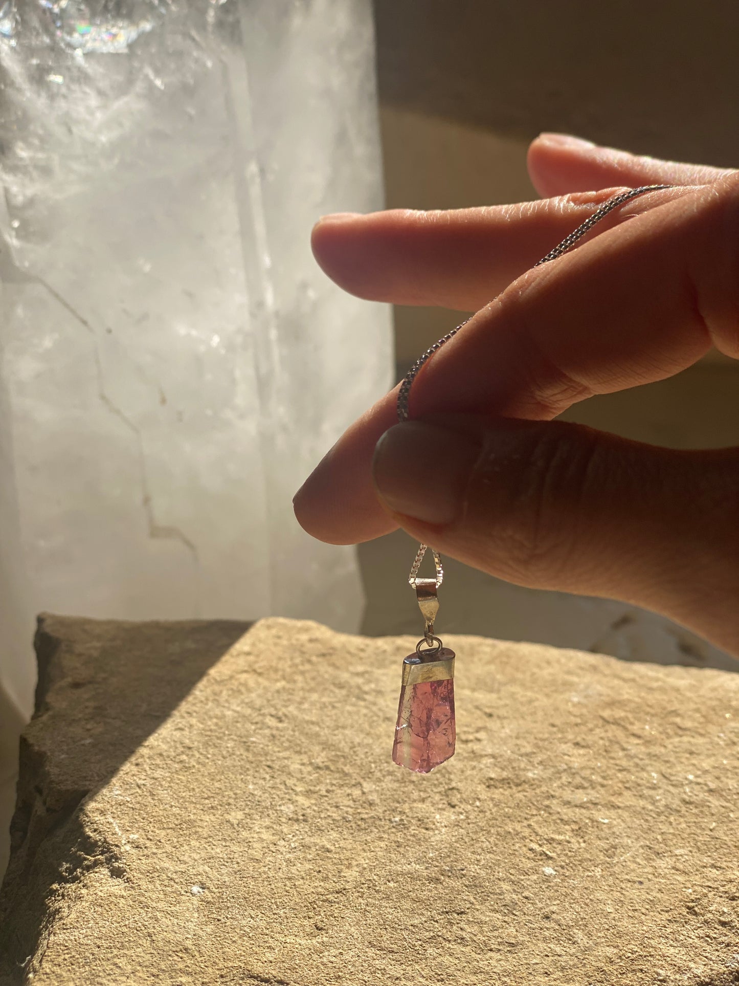 Watermelon Tourmaline Pendant