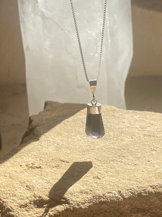 Dark Indigo Tourmaline Pendant