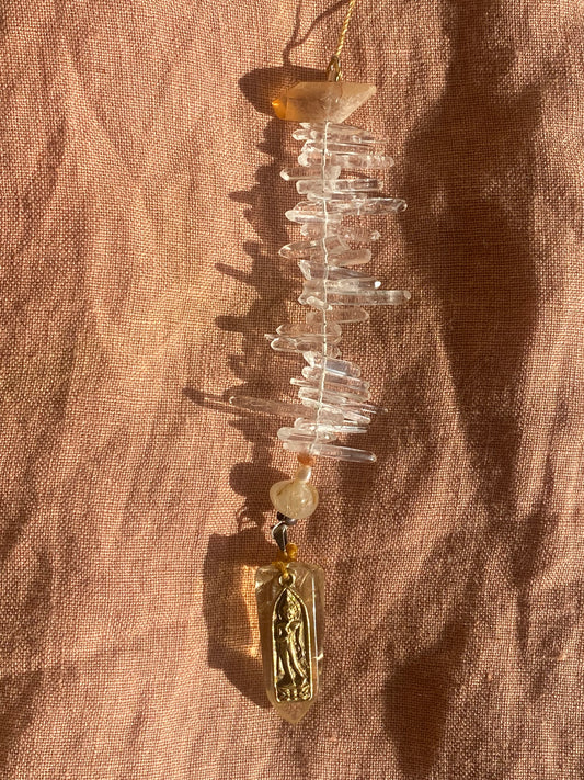 Citrine Walking Buddha Sun Catcher