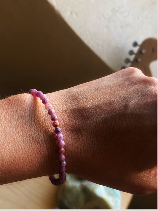 Faceted Ruby Bracelet
