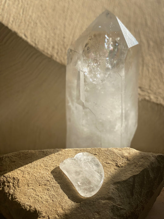 Clear Quartz Crystal Gua Sha | Hand Carved Natural Gemstone | Beauty Tool