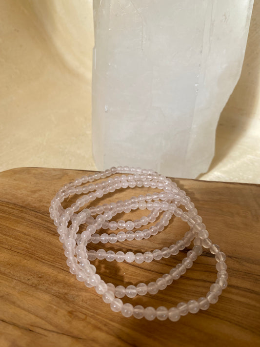 Simple Bundle of Rose Quartz Bracelets