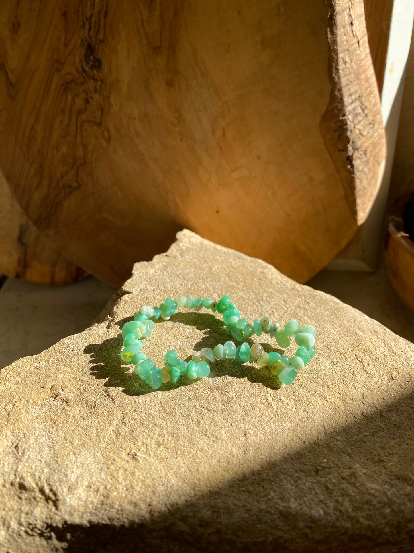 Bracelet chrysoprase simple