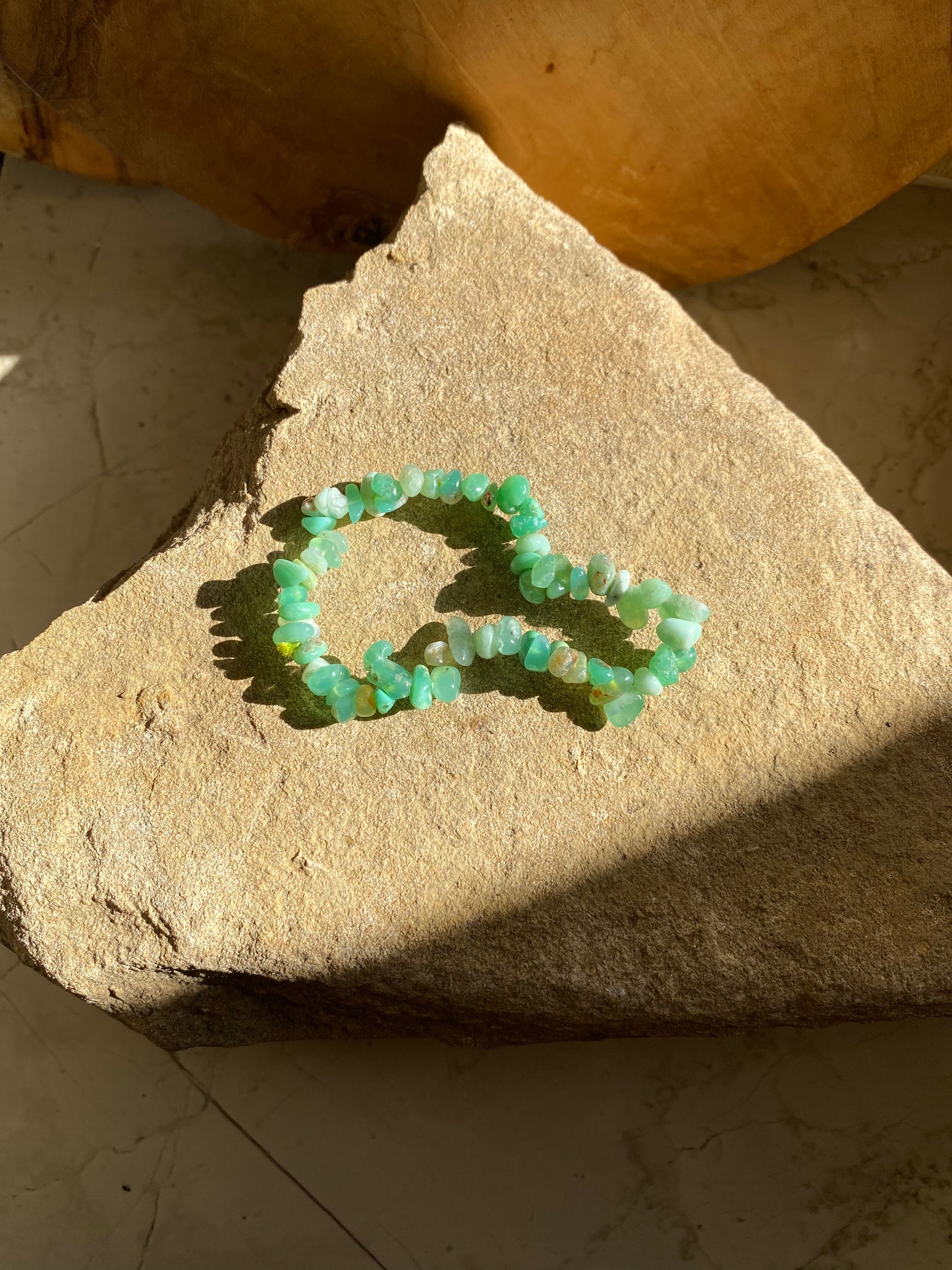 Bracelet chrysoprase simple
