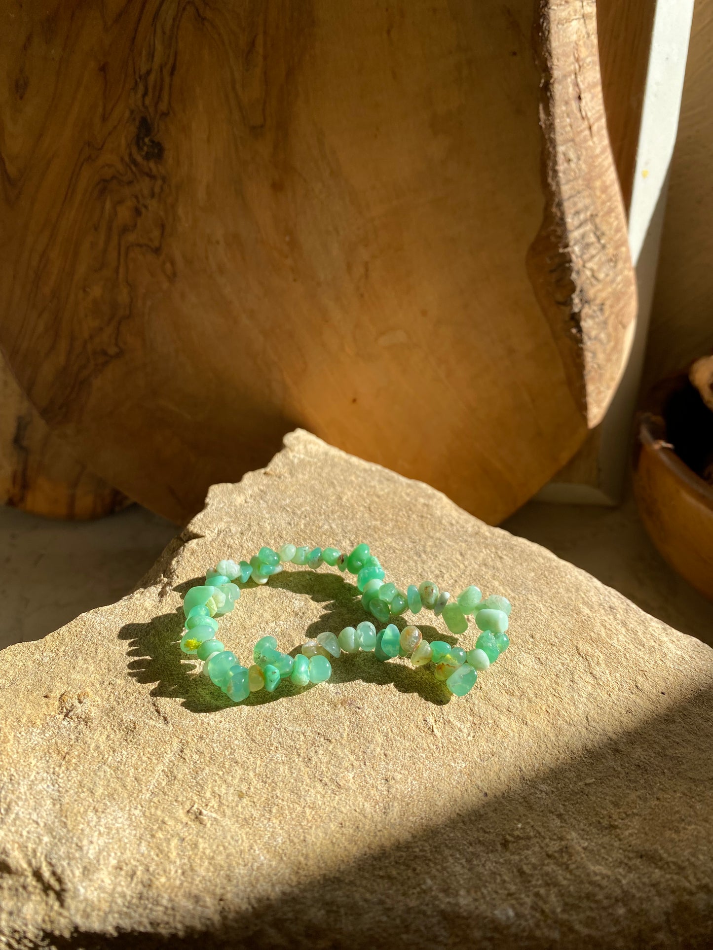 Bracelet chrysoprase simple