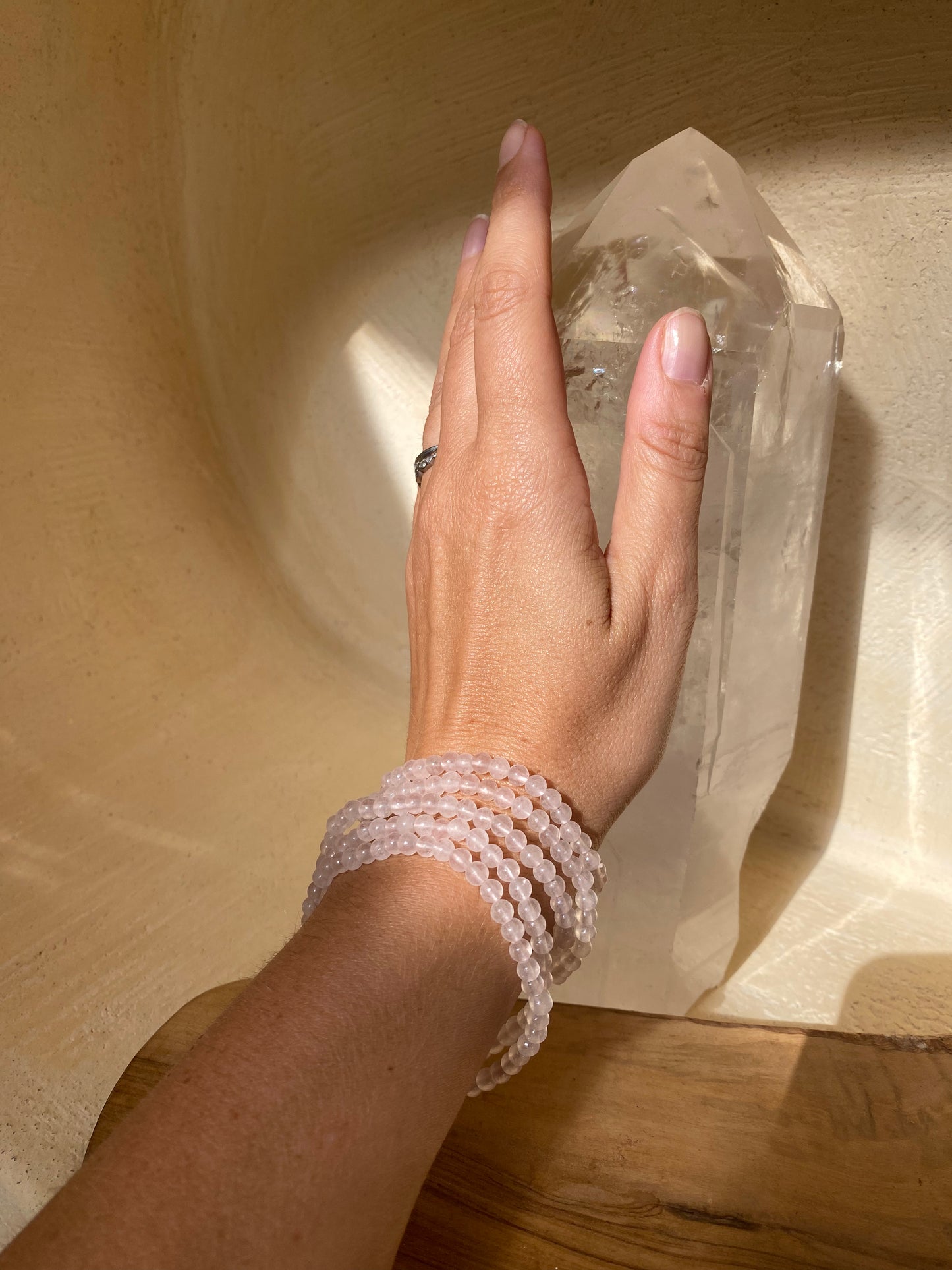 Simple Bundle of Rose Quartz Bracelets