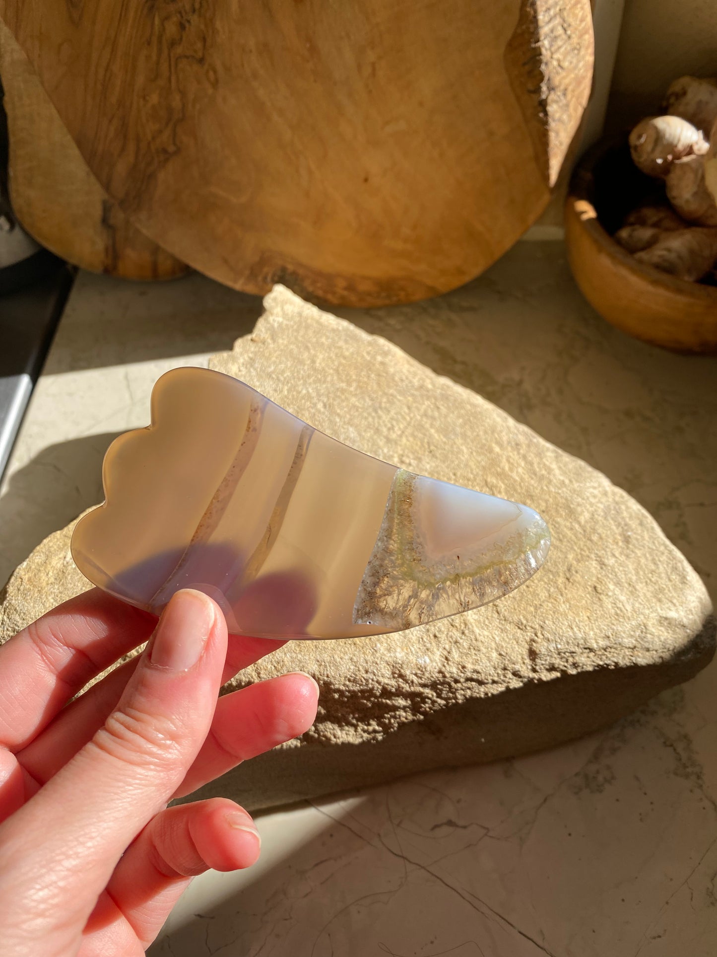 Agate et Quartz Gua Sha