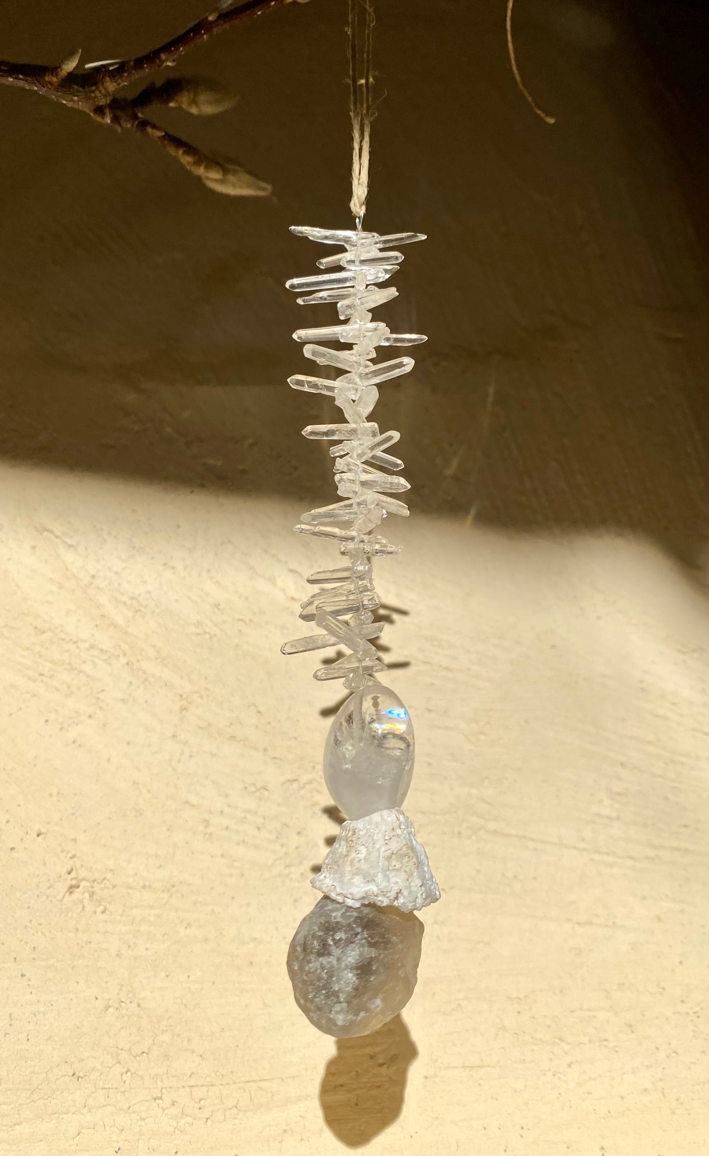 Attrape-soleil océanique en fluorite brute