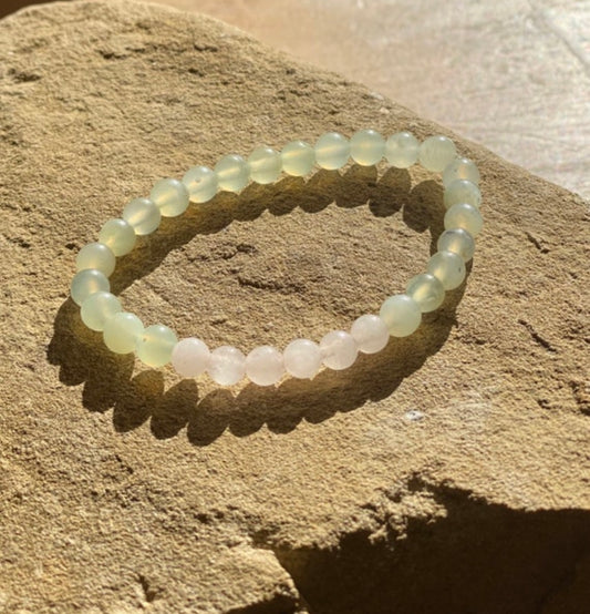 New Jade & Rose Quartz Love Bracelet