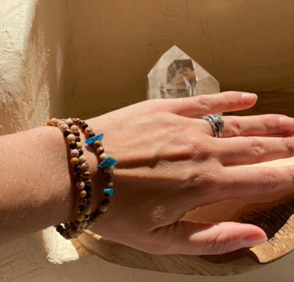 Freja Bracelet Bundle fabriqué avec Mookaite, Jasper et Apetite