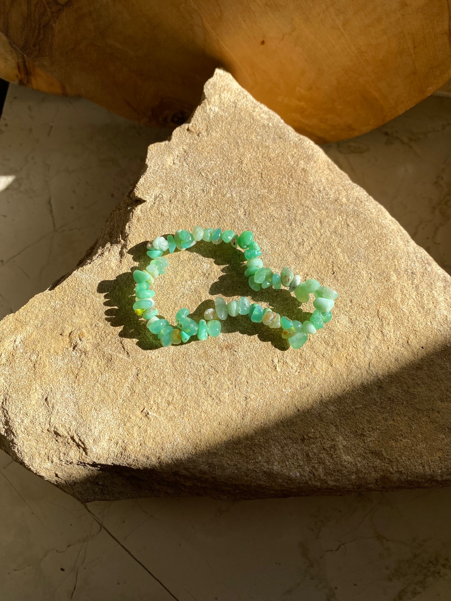 Bracelet chrysoprase simple