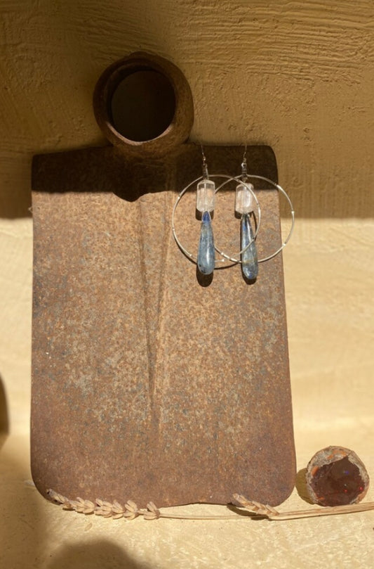 Kyanite Hoop Earrings