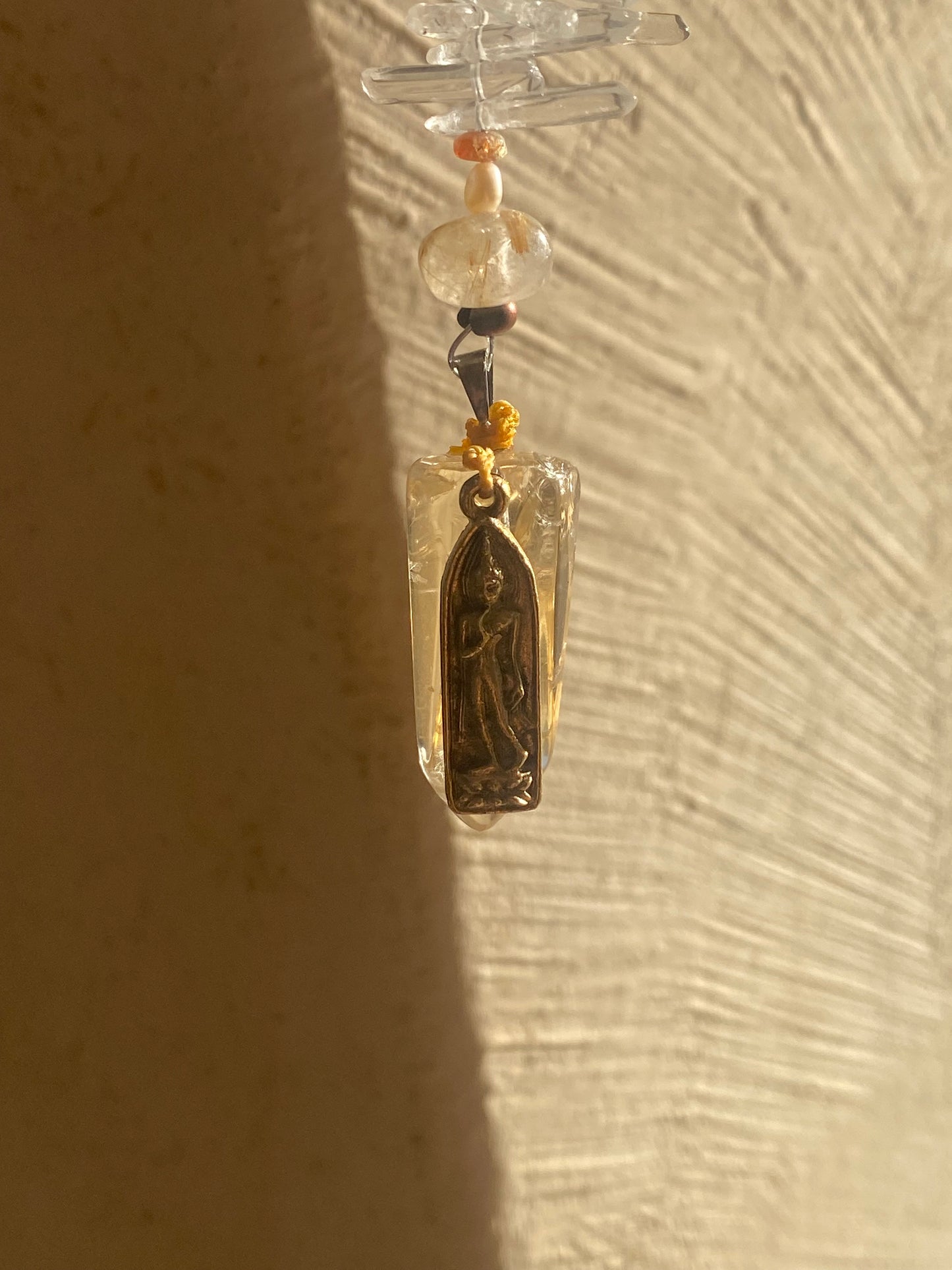 Citrine Walking Buddha Sun Catcher