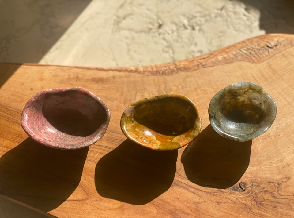 Rhodonite Jewelry Bowl