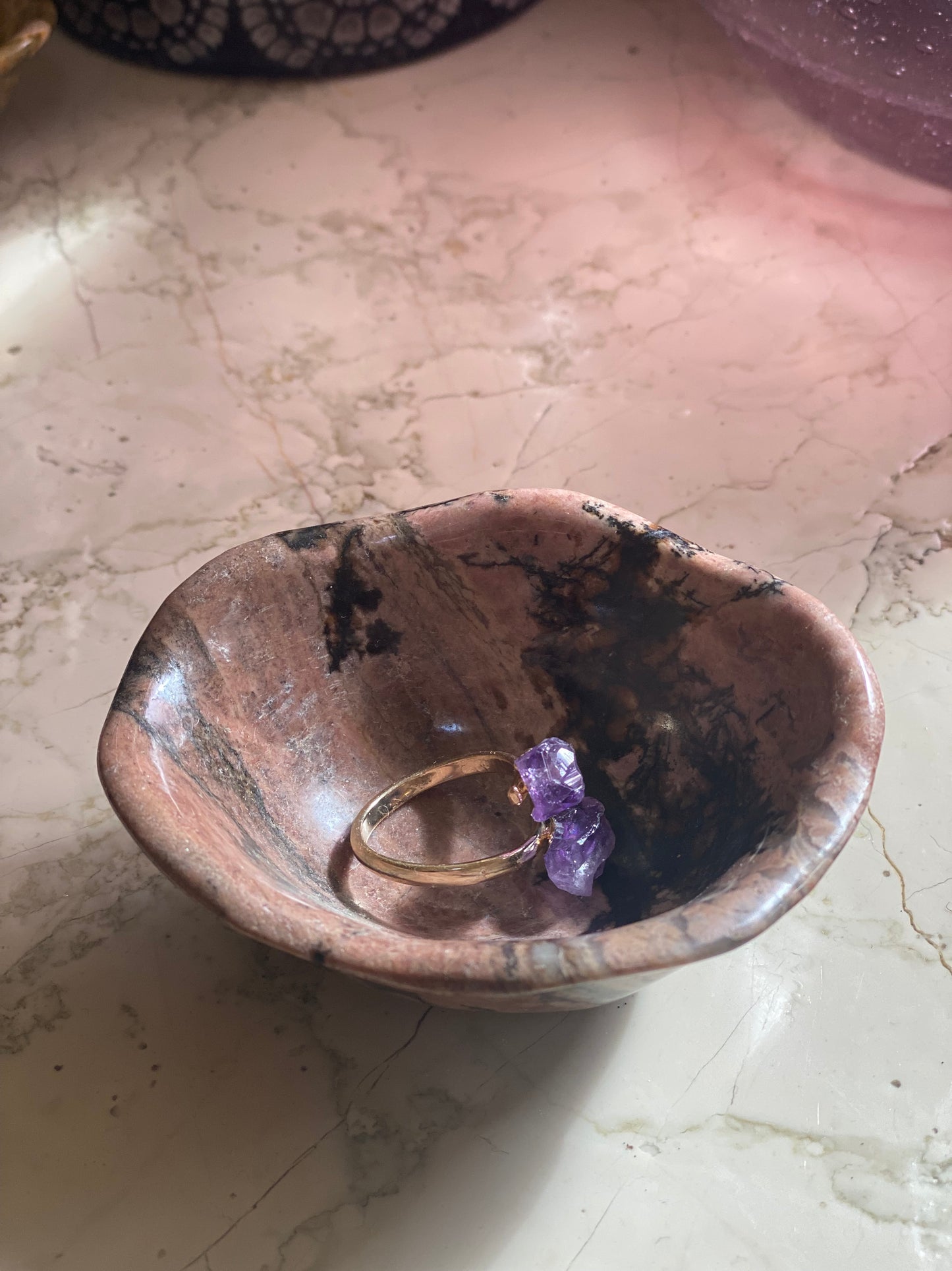 Rhodonite Jewelry Bowl