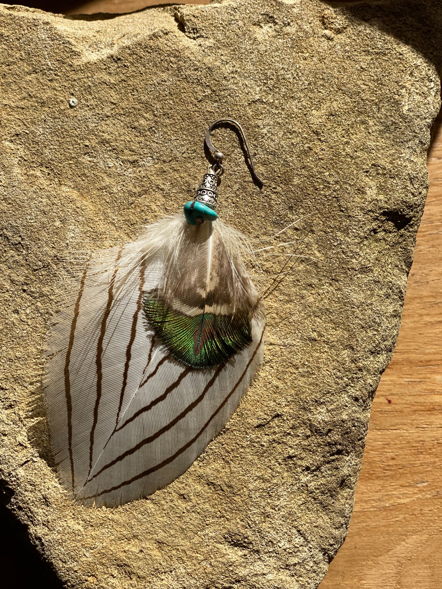 Juni Turquoise Feather Earring