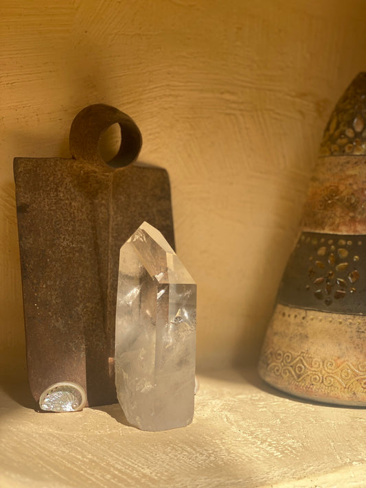 Phantom Quartz Crystal Point | Large Natural Gemstone | Rare Crystal | Home Décor
