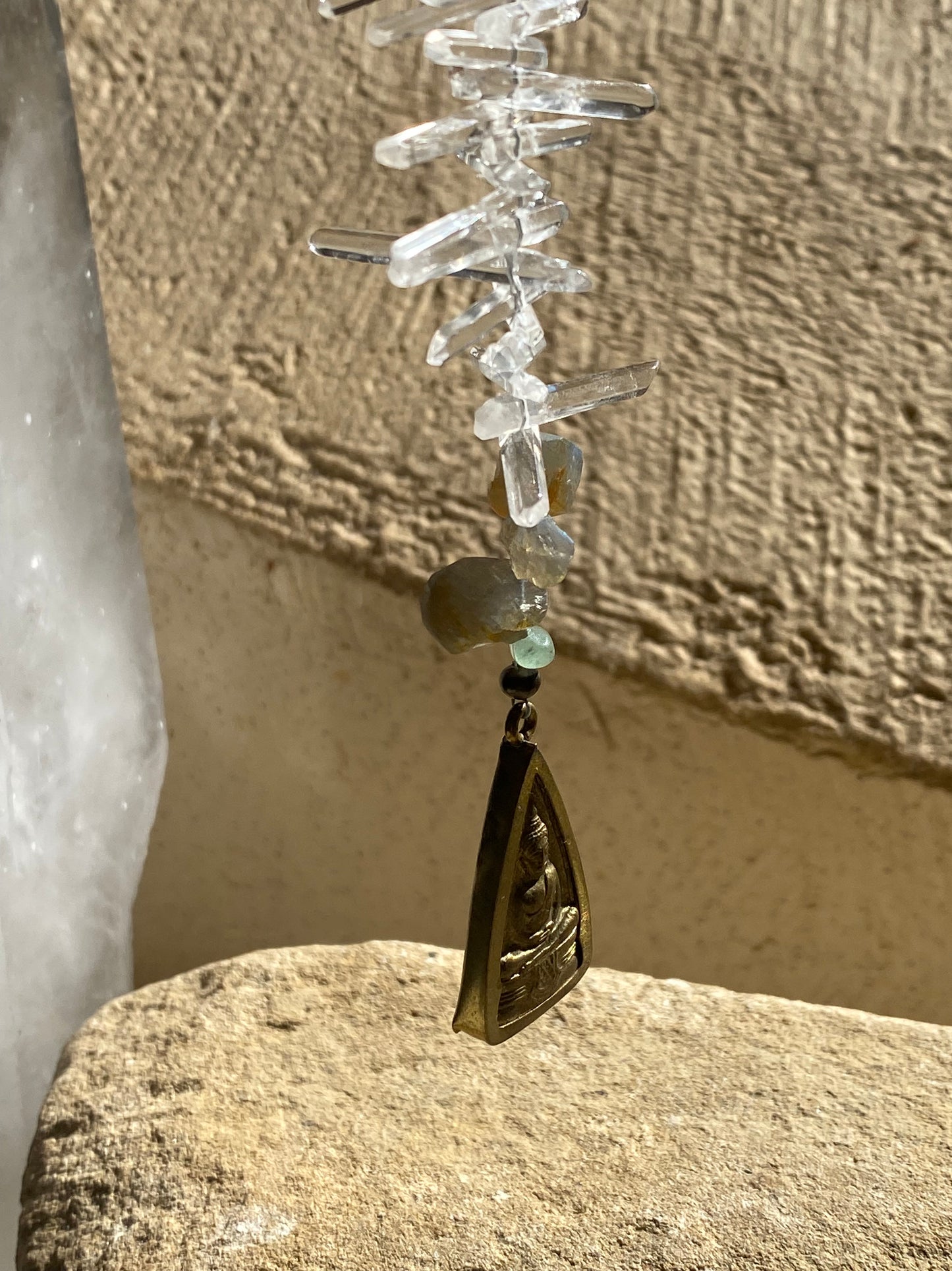 Aventurine Buddha Sun Catcher