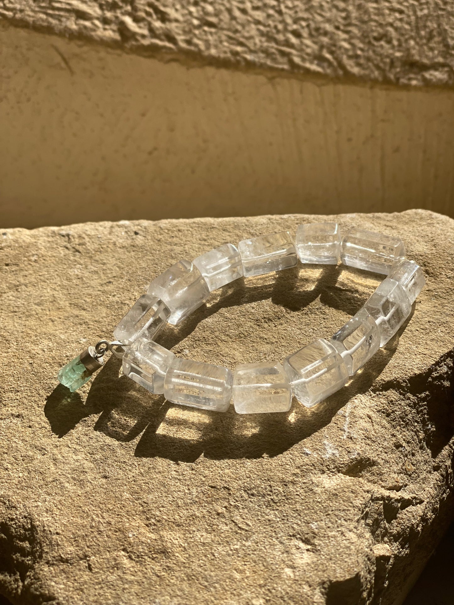 Green Tourmaline Quartz Bracelet