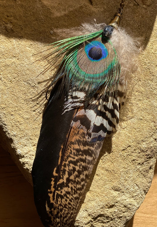 Artemis Iolite Feather Earring