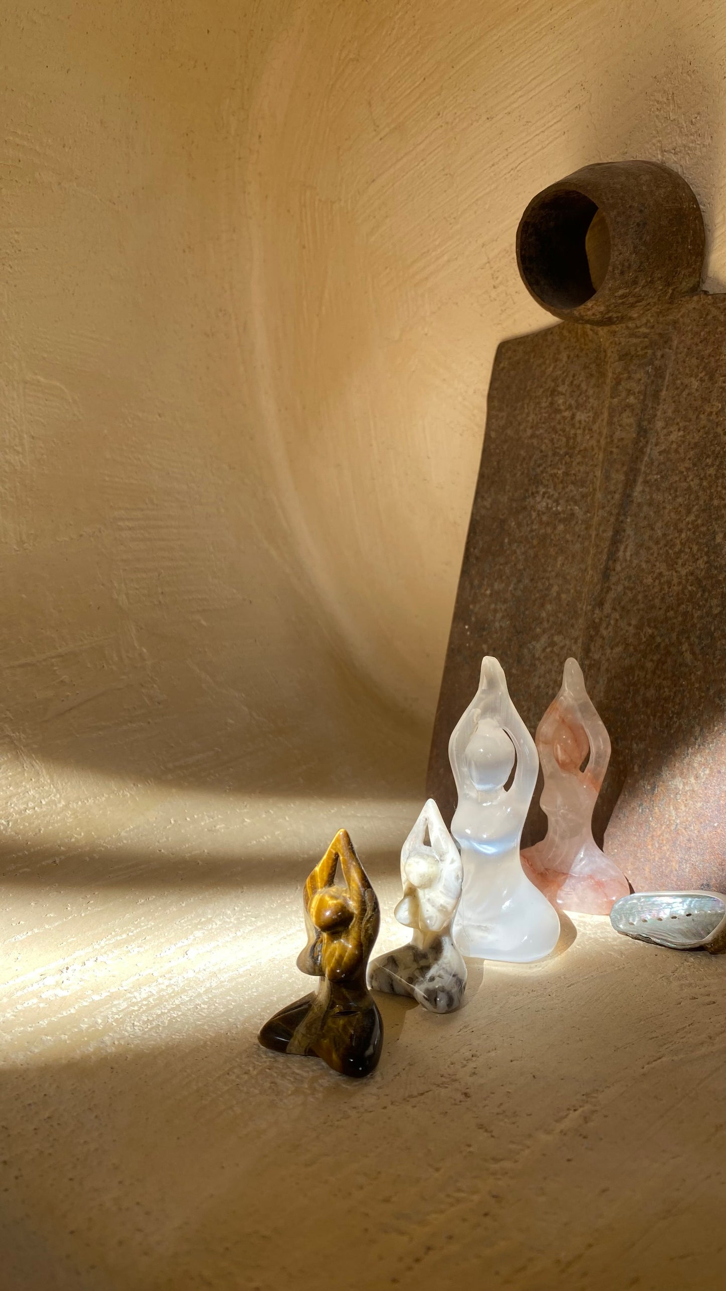 Yogi Goddess| Hand Carved Agate Goddess | Natural Gemstone | Yoga Figurine