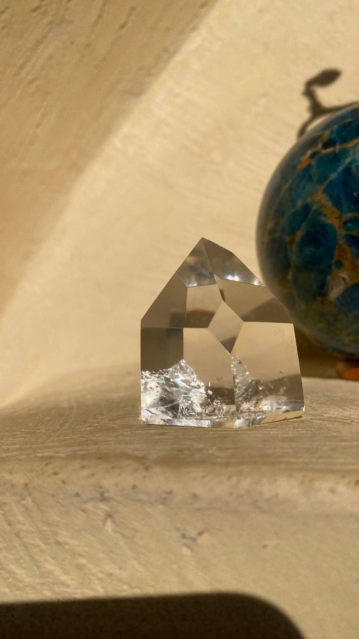 Polished Clear Quartz Crystal Point | Natural Gemstone | Home Décor & Meditation