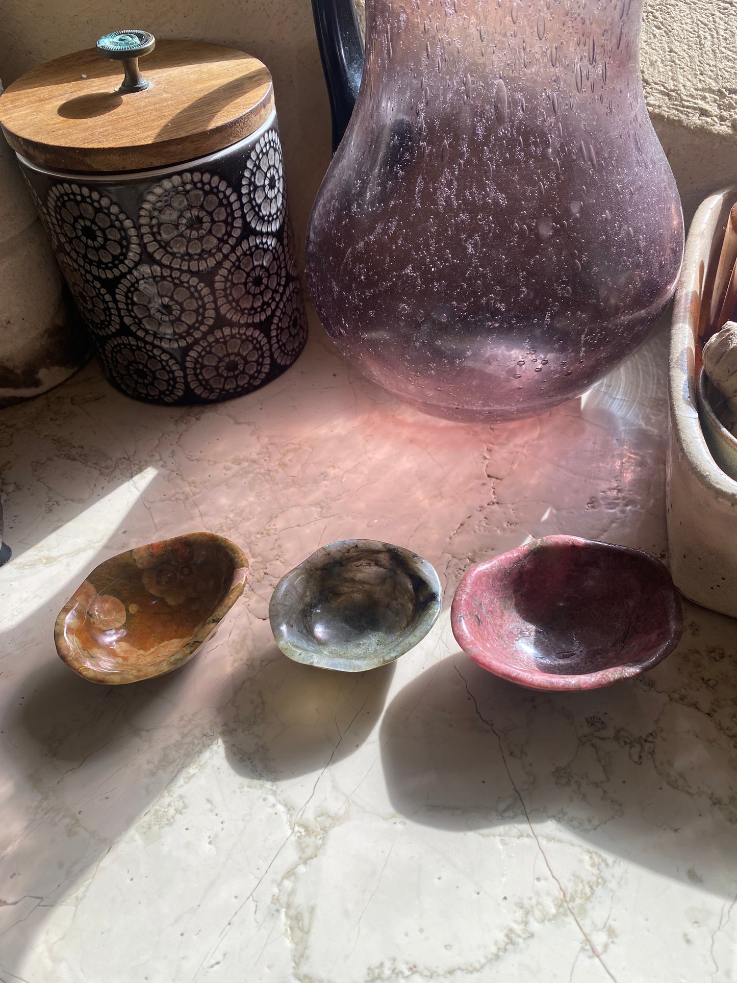 Rhodonite Jewelry Bowl