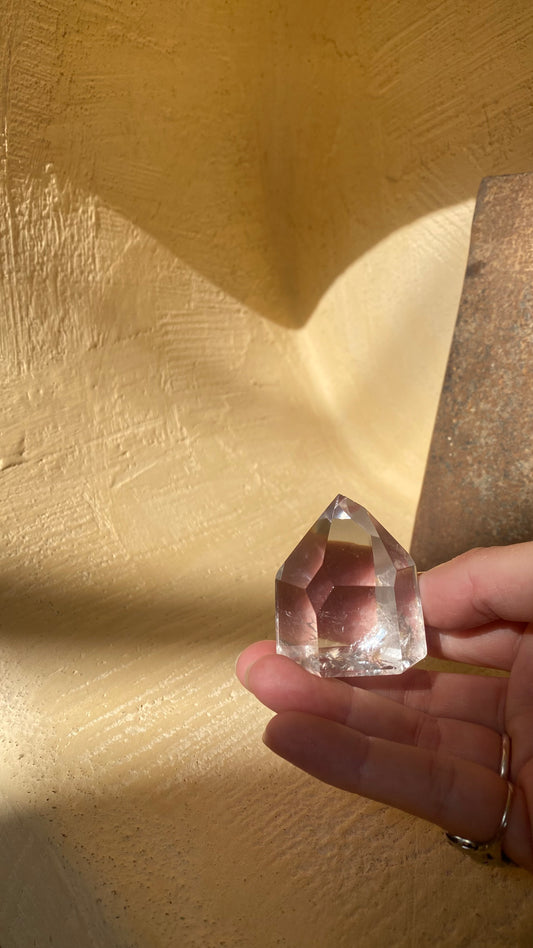 Polished Clear Quartz Crystal Point | Natural Gemstone | Home Décor & Meditation