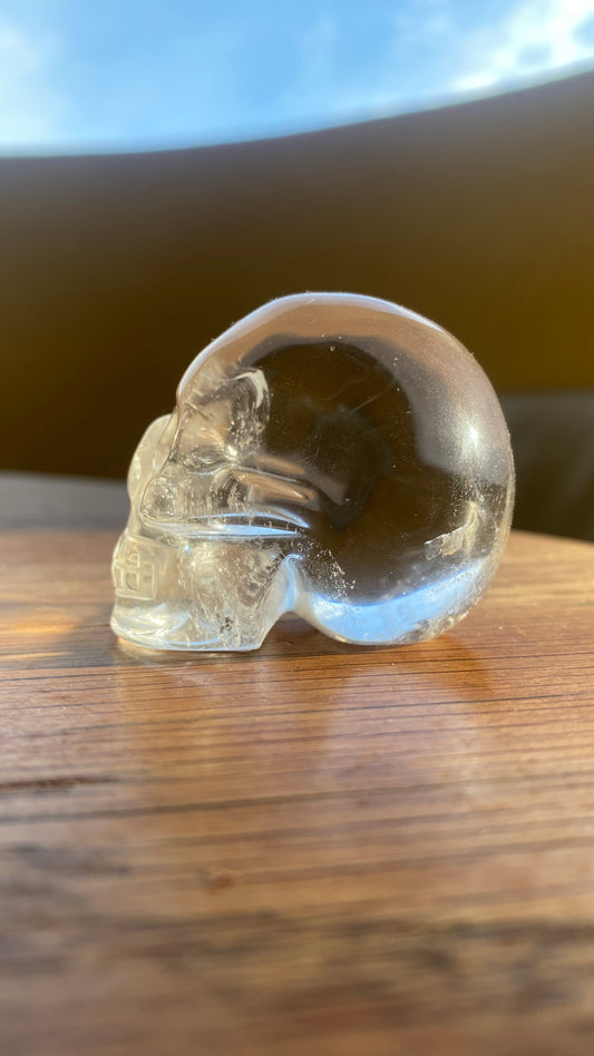 Quartz Crystal Skull Carving | Hand carved