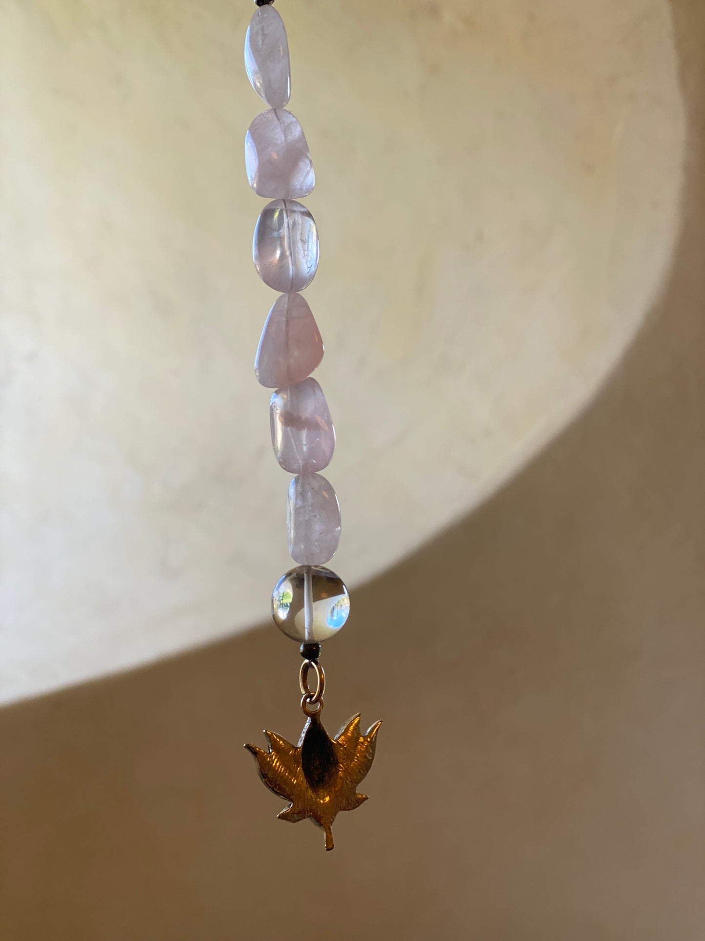 No Mud No Lotus Rose Quartz Sun Catcher