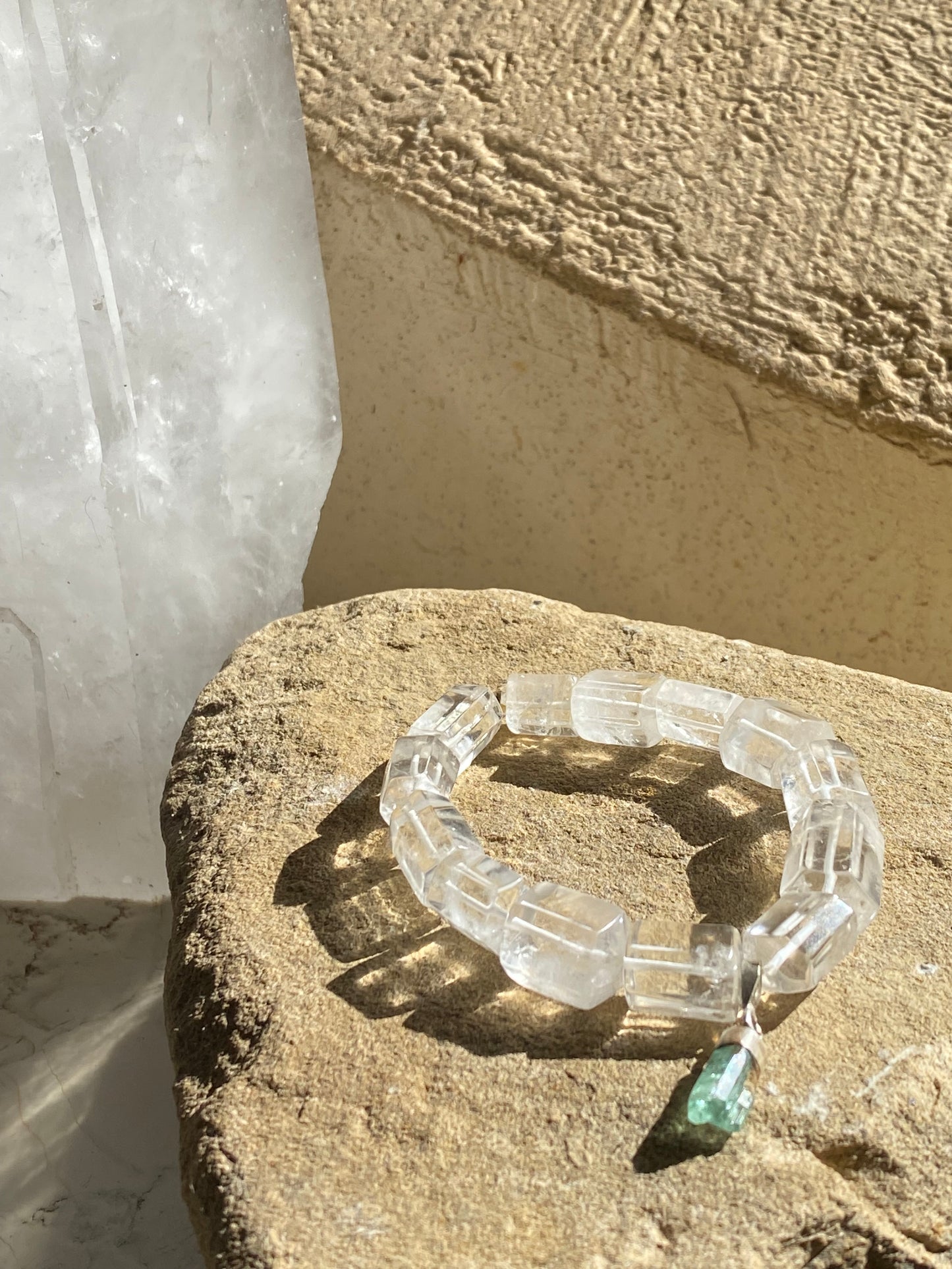 Green Tourmaline Quartz Bracelet