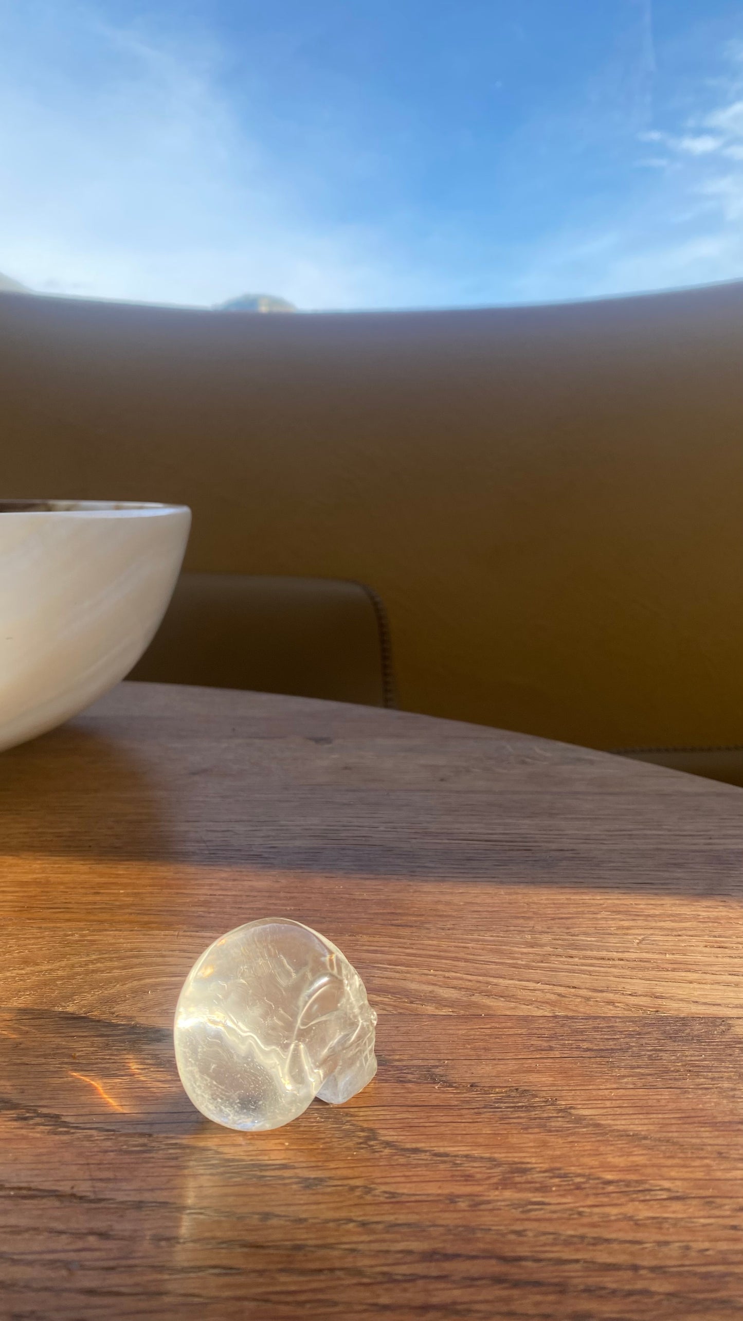 Quartz Crystal Skull Carving | Hand carved