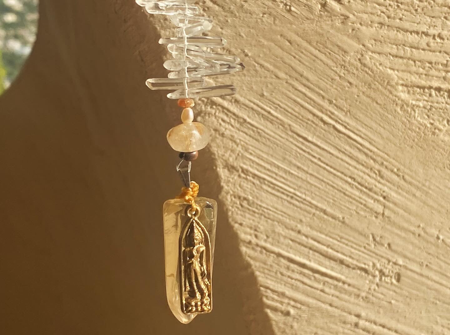 Citrine Walking Buddha Sun Catcher