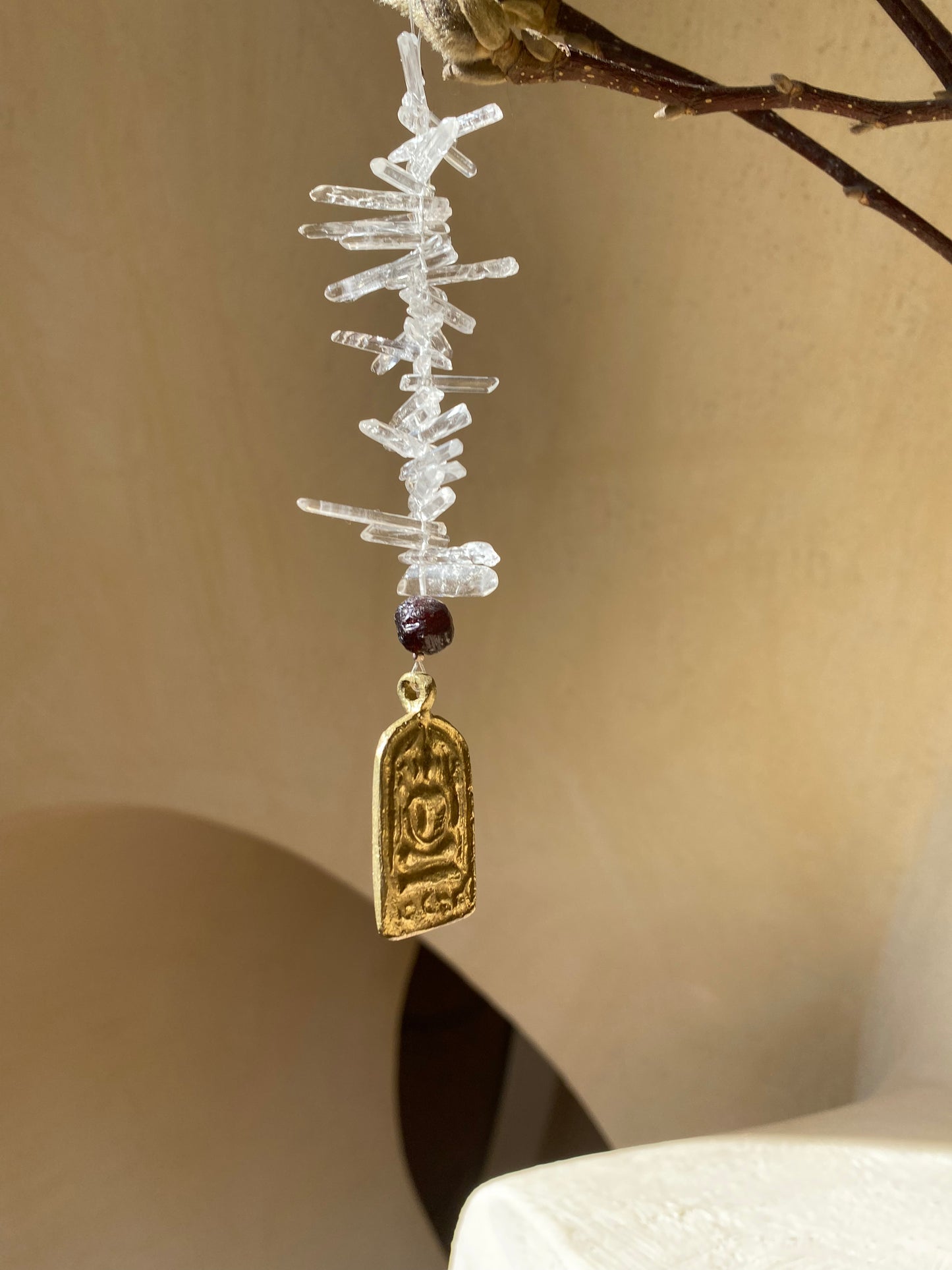 Garnet Buddha Sun Catcher