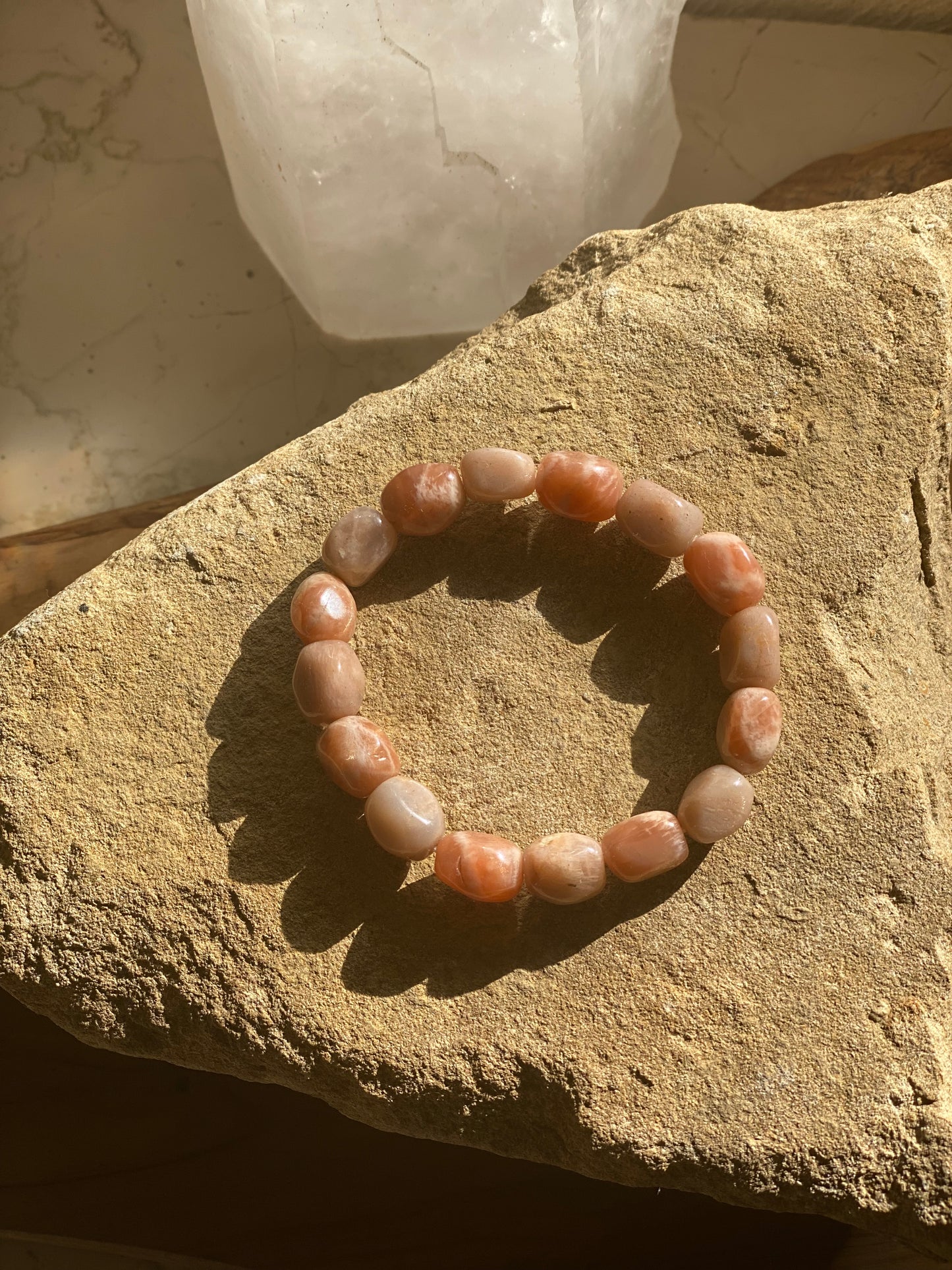 Peach Moonstone Bracelet