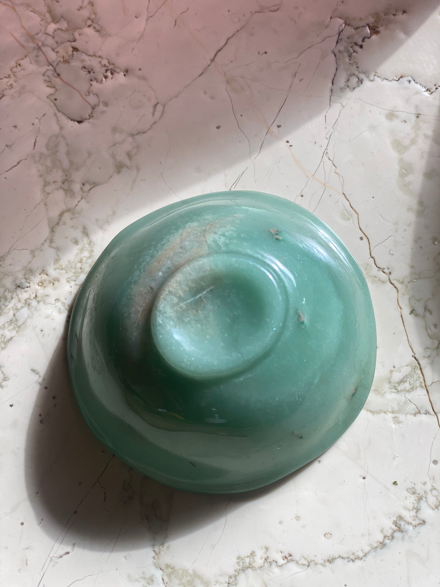 Aventurine Hand-Carved Bowl Jewelry Bowl