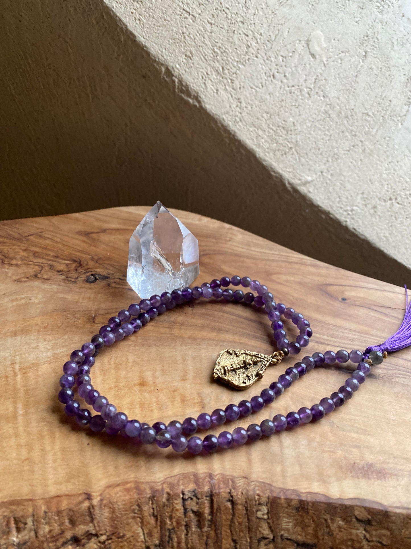 Amethyst Meditation Mala Necklace