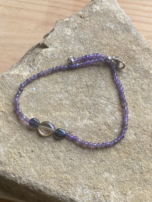 Flynn amethyst anklet