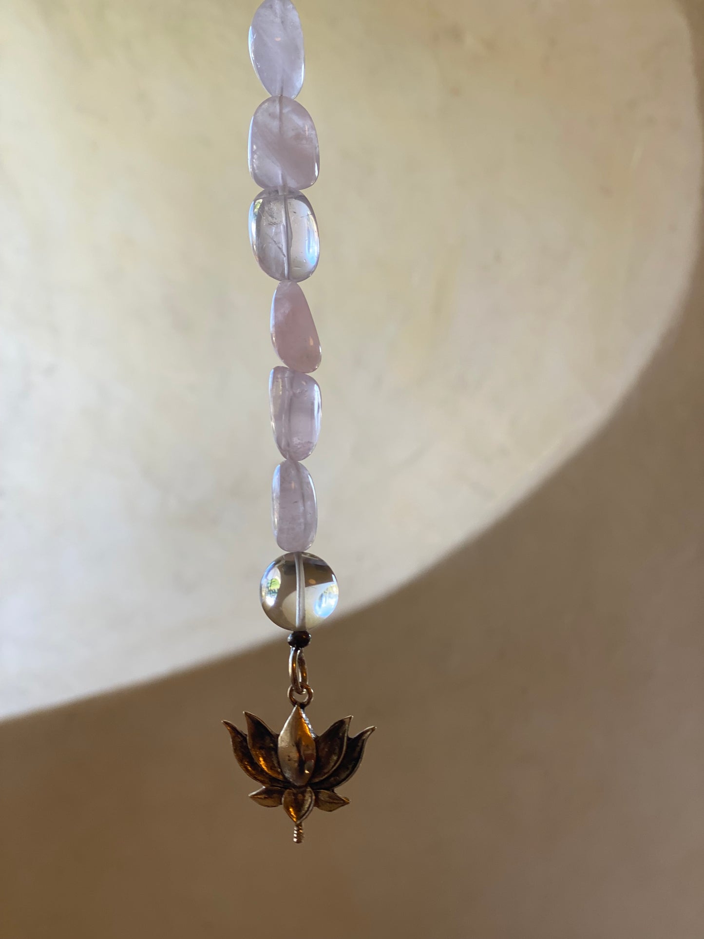 No Mud No Lotus Rose Quartz Sun Catcher