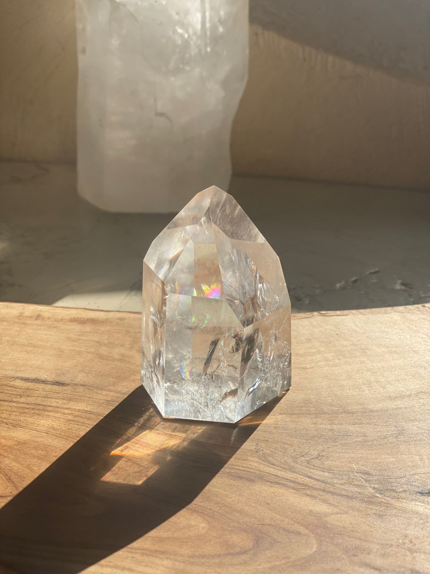 Rainbow Polished Quartz Crystal