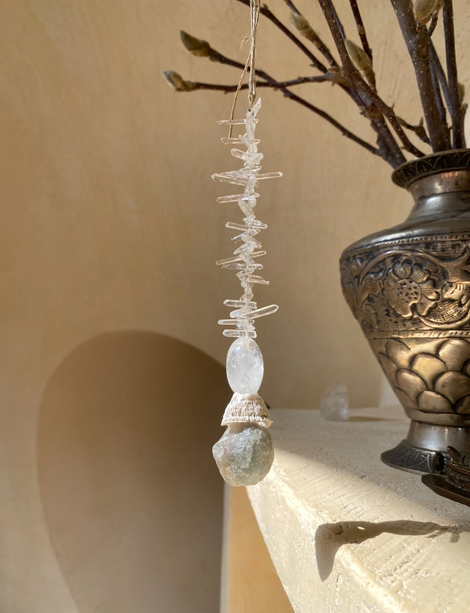 Raw Fluorite Ocean Sun Catcher