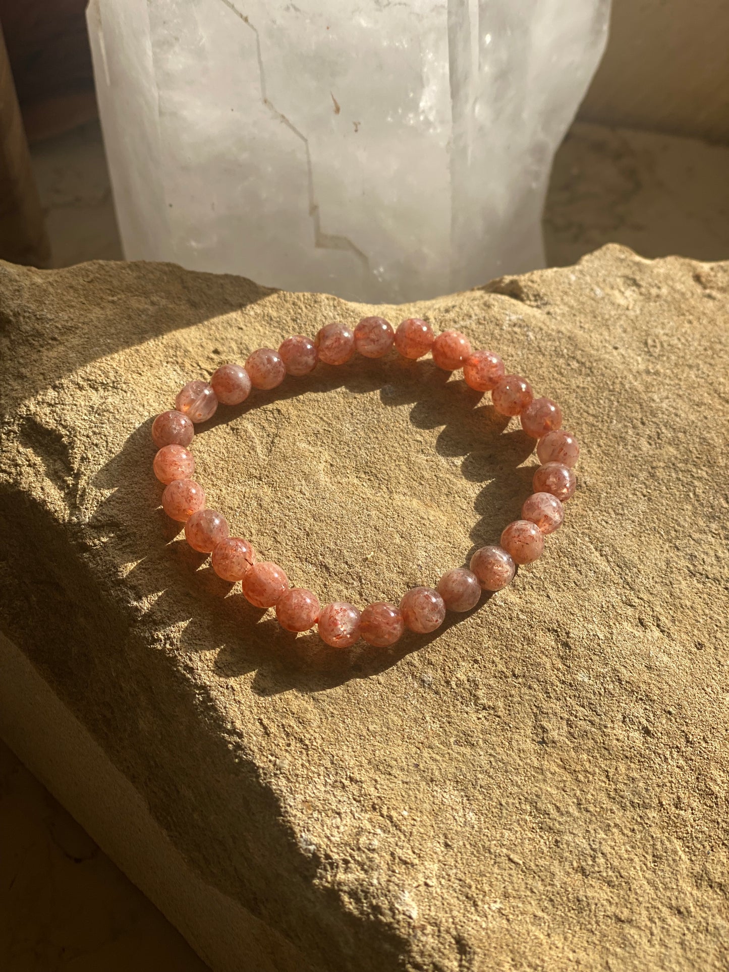Sunstone Bracelet | Natural Gemstone| Single Stone