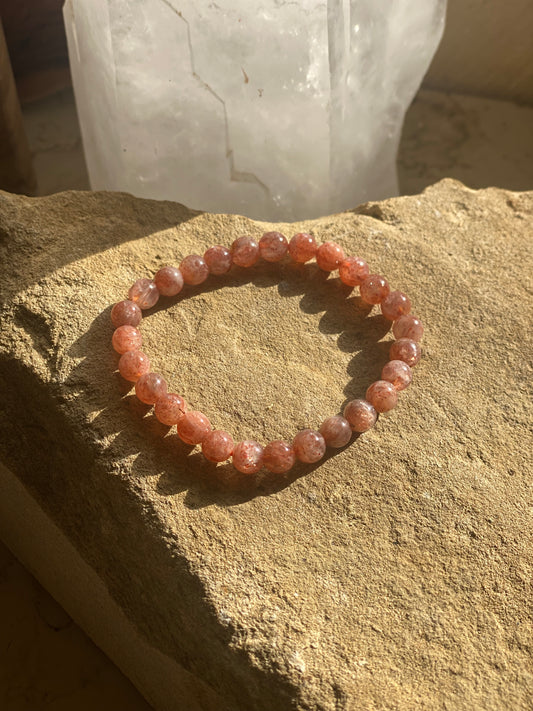 Sunstone Bracelet | Natural Gemstone| Single Stone